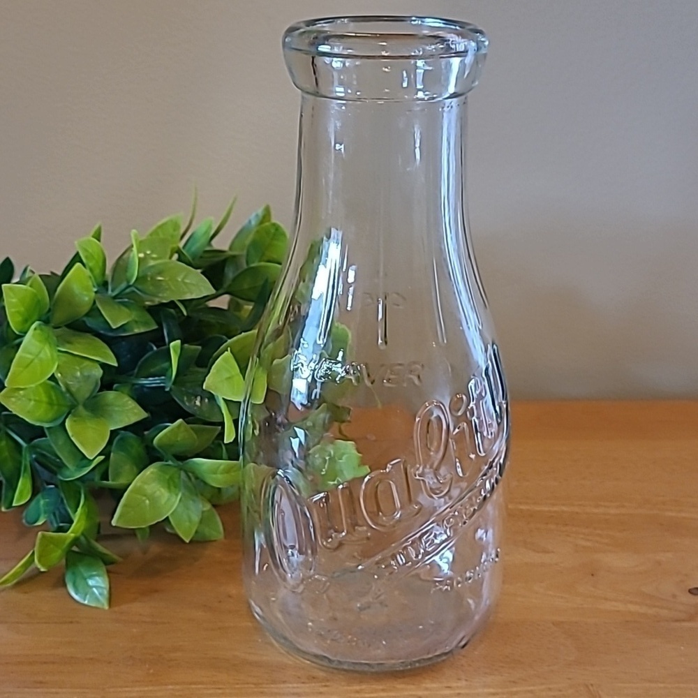 WEAVER Quality Blue Ribbon One Pint Milk Bottle, Carmel Indiana